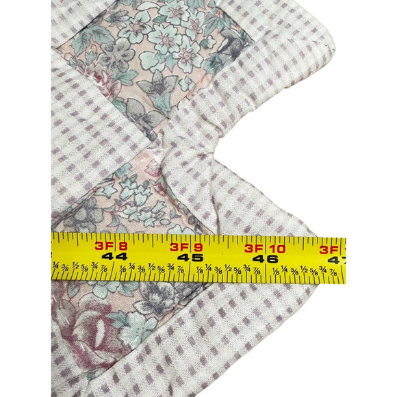 Handmade Machine Stitched Quilted Throw Hummingbird Cottage Garden 46 x 58 Stain - Picture 13 of 14